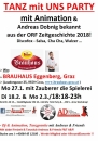 Brauhaus Eggenberg Mo 27.1. mit ZAUBERER von 18:30-23h  Di 18.2. u. 2.3. Info 06644512100 Allrounddancer Dobnig Andreas  Tanzen
